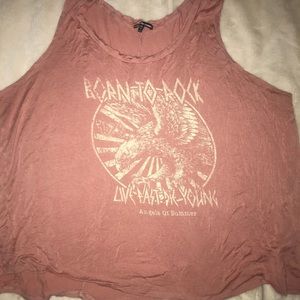 Forever21 distressed festival tank top